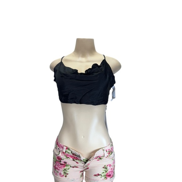 Zara . Black Crop Top - Picture 2 of 6